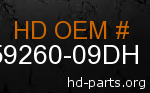 hd 59260-09DH genuine part number