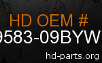 hd 59583-09BYW genuine part number