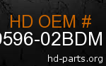 hd 59596-02BDM genuine part number