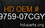 hd 59759-07CGY genuine part number