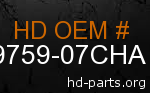 hd 59759-07CHA genuine part number