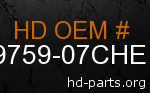 hd 59759-07CHE genuine part number