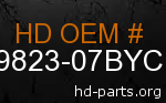 hd 59823-07BYC genuine part number