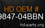 hd 59847-04BBN genuine part number