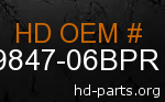 hd 59847-06BPR genuine part number