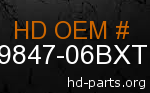 hd 59847-06BXT genuine part number