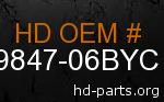 hd 59847-06BYC genuine part number