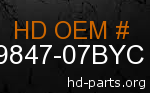 hd 59847-07BYC genuine part number