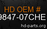 hd 59847-07CHE genuine part number
