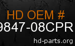 hd 59847-08CPR genuine part number