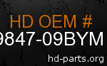 hd 59847-09BYM genuine part number