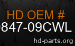 hd 59847-09CWL genuine part number