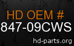 hd 59847-09CWS genuine part number