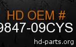hd 59847-09CYS genuine part number