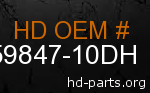 hd 59847-10DH genuine part number