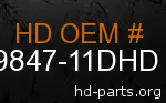 hd 59847-11DHD genuine part number