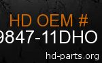 hd 59847-11DHO genuine part number