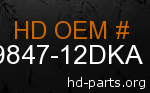 hd 59847-12DKA genuine part number