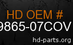 hd 59865-07COV genuine part number