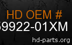 hd 59922-01XM genuine part number