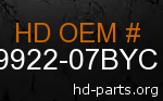 hd 59922-07BYC genuine part number