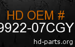 hd 59922-07CGY genuine part number