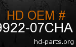 hd 59922-07CHA genuine part number