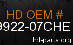 hd 59922-07CHE genuine part number