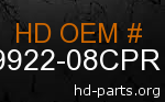 hd 59922-08CPR genuine part number