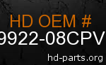 hd 59922-08CPV genuine part number