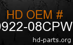 hd 59922-08CPW genuine part number