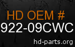 hd 59922-09CWC genuine part number