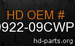 hd 59922-09CWP genuine part number