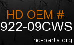 hd 59922-09CWS genuine part number