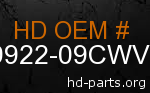 hd 59922-09CWV genuine part number