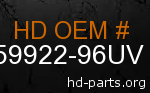 hd 59922-96UV genuine part number