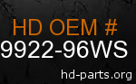 hd 59922-96WS genuine part number