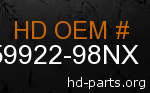 hd 59922-98NX genuine part number