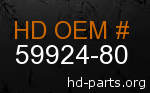 hd 59924-80 genuine part number