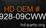hd 59928-09CWW genuine part number