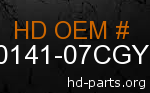 hd 60141-07CGY genuine part number