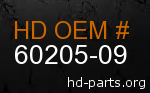 hd 60205-09 genuine part number