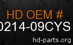 hd 60214-09CYS genuine part number