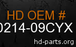 hd 60214-09CYX genuine part number