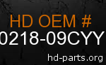 hd 60218-09CYY genuine part number