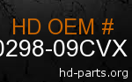 hd 60298-09CVX genuine part number