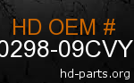 hd 60298-09CVY genuine part number