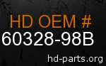 hd 60328-98B genuine part number
