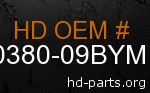 hd 60380-09BYM genuine part number