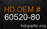hd 60520-80 genuine part number